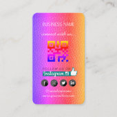 Leder — Social Media QR Code Visitenkarte (Vorderseite)