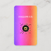 Leder — Social Media QR Code Visitenkarte (Rückseite)