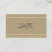 Leder | Sticken Visitenkarte (Rückseite)