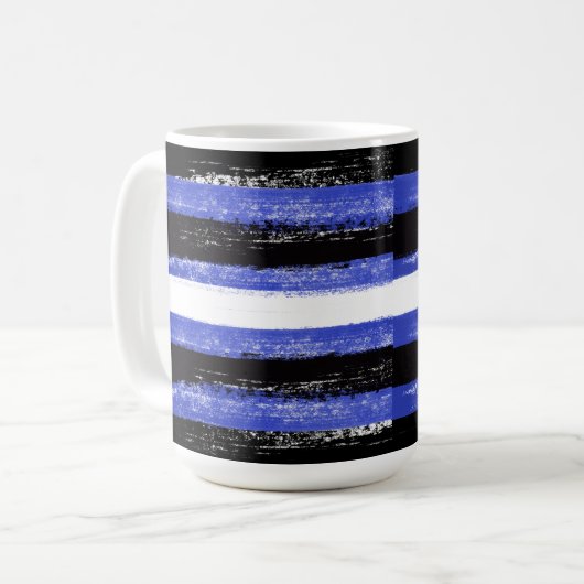 Leder-Stolz-Streifen Kaffeetasse (Vorderseite Links)