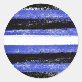 Leder-Stolz-Streifen Runder Aufkleber (Vorderseite)