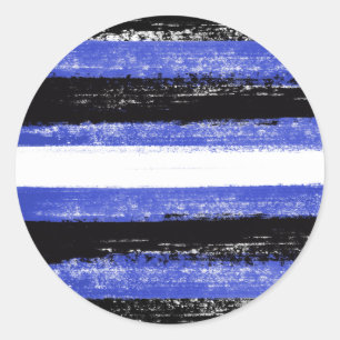 Leder-Stolz-Streifen Runder Aufkleber