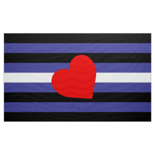 Leder-Stolzflagge und Herz Stoff