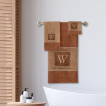 Leder Tone Streifen Kastanienbraun