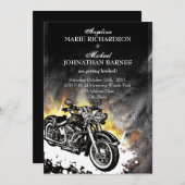 Leder-u. Flammen-unkonventionelle Einladung (Vorne/Hinten)