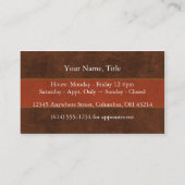 Leder-u. Pelz-Visitenkarten Visitenkarte (Rückseite)