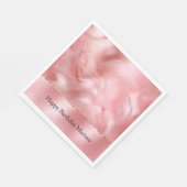 Leder und Fell aus rosa Imitaten Serviette (Ecke)