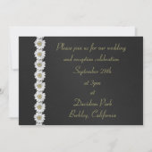 Leder und Gänseblümchen, die Einladung Wedding (Rückseite)