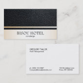 Leder- und Goldschneide Visitenkarte (Vorne/Hinten)