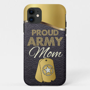 Leder-und Goldstolze Armee-Mama Case-Mate iPhone Hülle