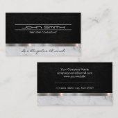 Leder und Marmor mit Metallic Trim Visitenkarte (Vorne/Hinten)