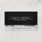 Leder und Marmor mit Metallic Trim Visitenkarte (Vorderseite)