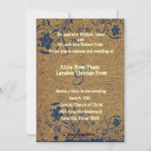 Leder-und Spitze-Hochzeits-Einladung Einladung (Vorderseite)