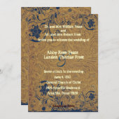 Leder-und Spitze-Hochzeits-Einladung Einladung (Vorne/Hinten)