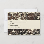 Leder und Spitzen-UAWG mit Umschlägen RSVP Karte (Rückseite)