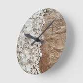 Leder- und Spitzen-Uhr Runde Wanduhr (Winkel)