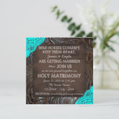 Leder- und Spitzenhochzeit Einladung (Stehend Vorderseite)