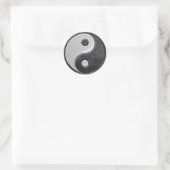 Leder- und Stahleffekt Yin Yang Graphic Runder Aufkleber (Tasche)
