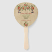 Leder- und Wildlederhandfans Fächer (Rückseite)