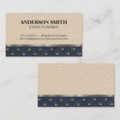 Leder | Upholsterie dekorativ | Metallic Trim Visitenkarte (Vorne/Hinten)