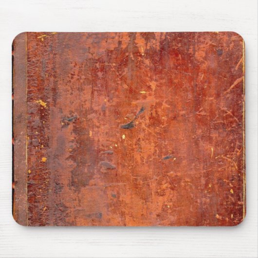 Leder-verklemmter antiker Bucheinband Mousepad (Vorne)
