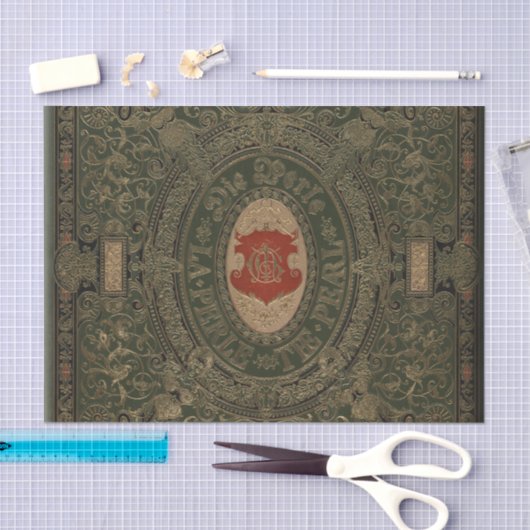 Leder-verklemmtes Schmutz-Buch Seidenpapier (Handwerk)