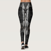 Leder Viking Armor Abstract Design, schwarz Leggings (Rückseite)