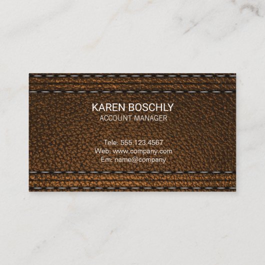 Leder Visitenkarte (Rückseite)