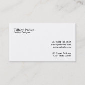 Leder/Weißer Akzent Visitenkarte (Rückseite)