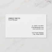 Leder/Weißer Akzent Visitenkarte (Rückseite)