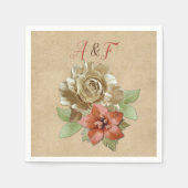 Leder & Wildleder Textur Art Napkins Serviette (Vorderseite)