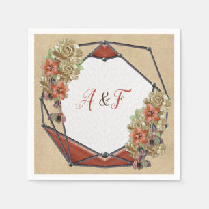 Leder & Wildleder Textur Art Napkins Serviette