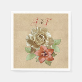 Leder & Wildleder Textur Art Napkins Serviette