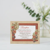 Leder & Wildleder Textur Empfang Einladung (Stehend Vorderseite)