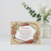 Leder & Wildleder Textur Empfang Einladung (Stehend Vorderseite)