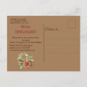 Leder & Wildleder Texture Art Verlobung Einladungspostkarte (Rückseite)