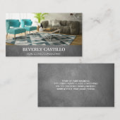 Leder | Zuhause Interior Visitenkarte (Vorne/Hinten)