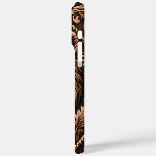 Lederähnlicher Bärenkopf Case-Mate iPhone Hülle (Rückseite / Links)