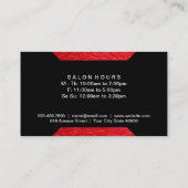 Lederakzent (rot) | Chic, Visitenkarte (Rückseite)