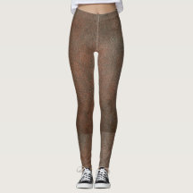 Lederaussehende Leggings, braun.