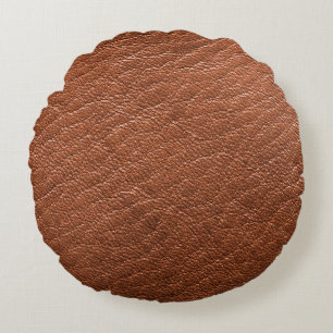 Lederbekleidung Rundes Kissen