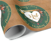 Lederbild zum 3. Geburtstag Geschenkpapier (Rolleneckpunkt)