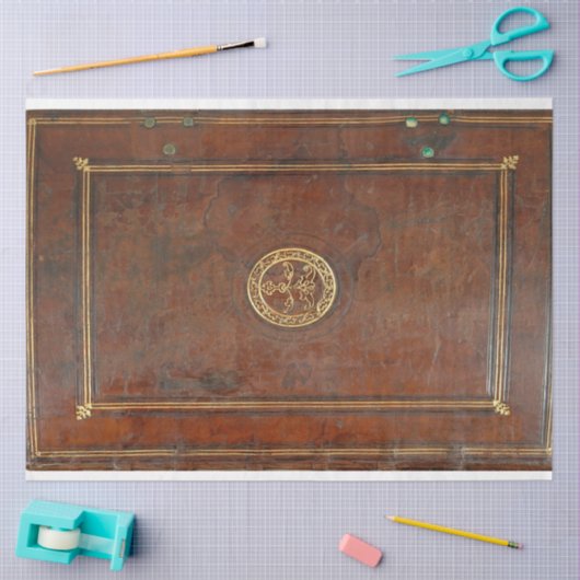 Lederbuch-Decoupage Seidenpapier (Basteln)