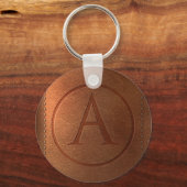 Lederbuchstaben A Schlüsselanhänger (Vorderseite)