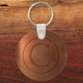 Lederbuchstaben C Schlüsselanhänger (Vorderseite)