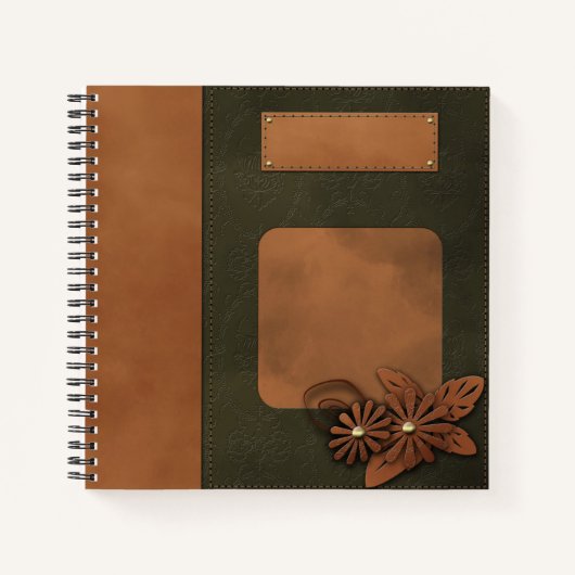 Lederdekoration Notizblock (Vorderseite)