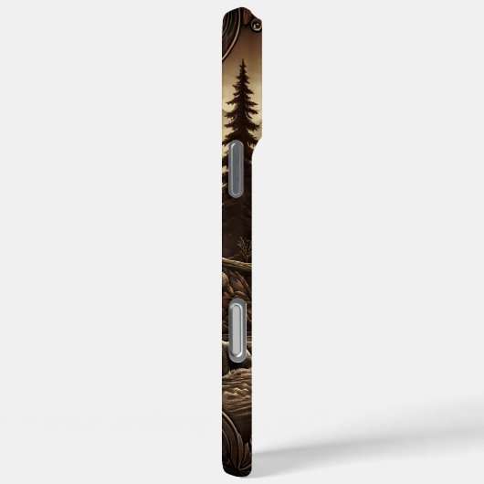 Lederdesignbär am Fluss Case-Mate iPhone Hülle (Rückseite / Rechts)