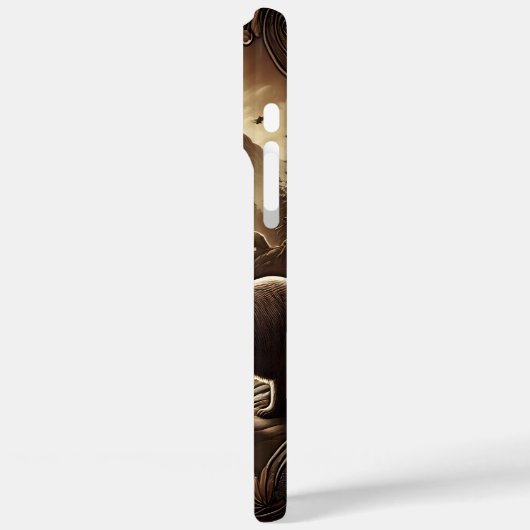 Lederdesignbär am Fluss Case-Mate iPhone Hülle (Rückseite / Links)