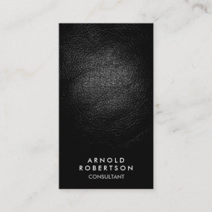 Ledereffekt Black Consultant-Visitenkarte Visitenkarte