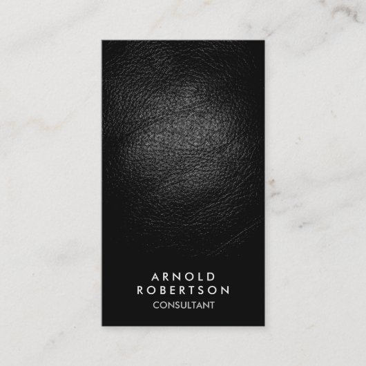 Ledereffekt Black Consultant-Visitenkarte Visitenkarte (Vorderseite)